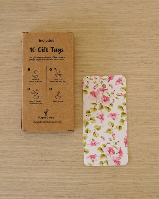Plantable Seed Gift Tags - Hibiscus Bloom (Set of 10)