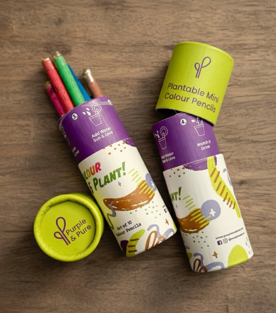 Plantable Seed Mini Coloured Pencils (Set of 10)