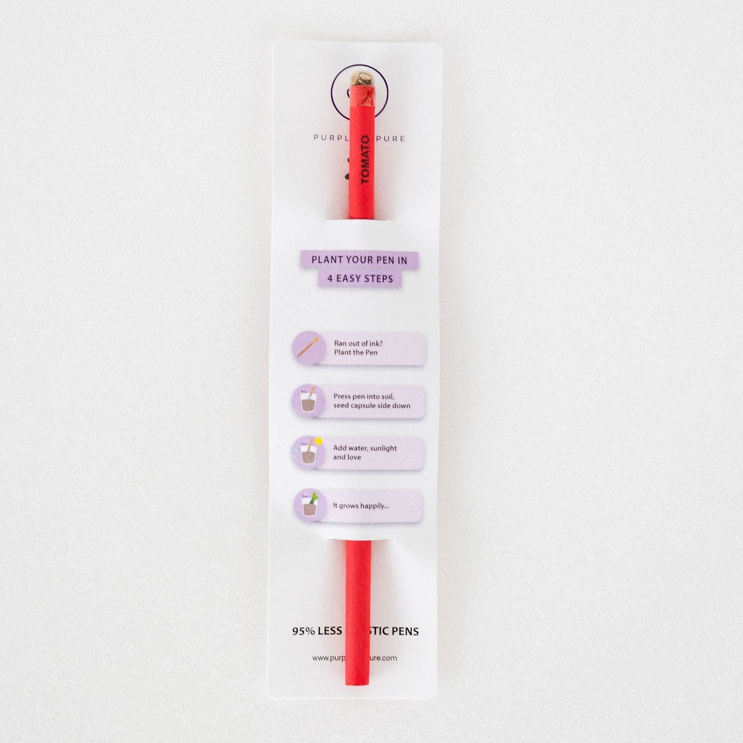 one of plantable ecogrow seed pencils tomato in purple & pure, perfect pantable gifts ideas