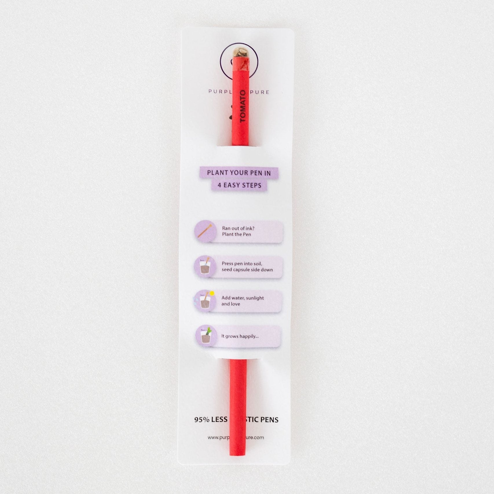 one of plantable ecogrow seed pencils tomato in purple & pure, perfect pantable gifts ideas