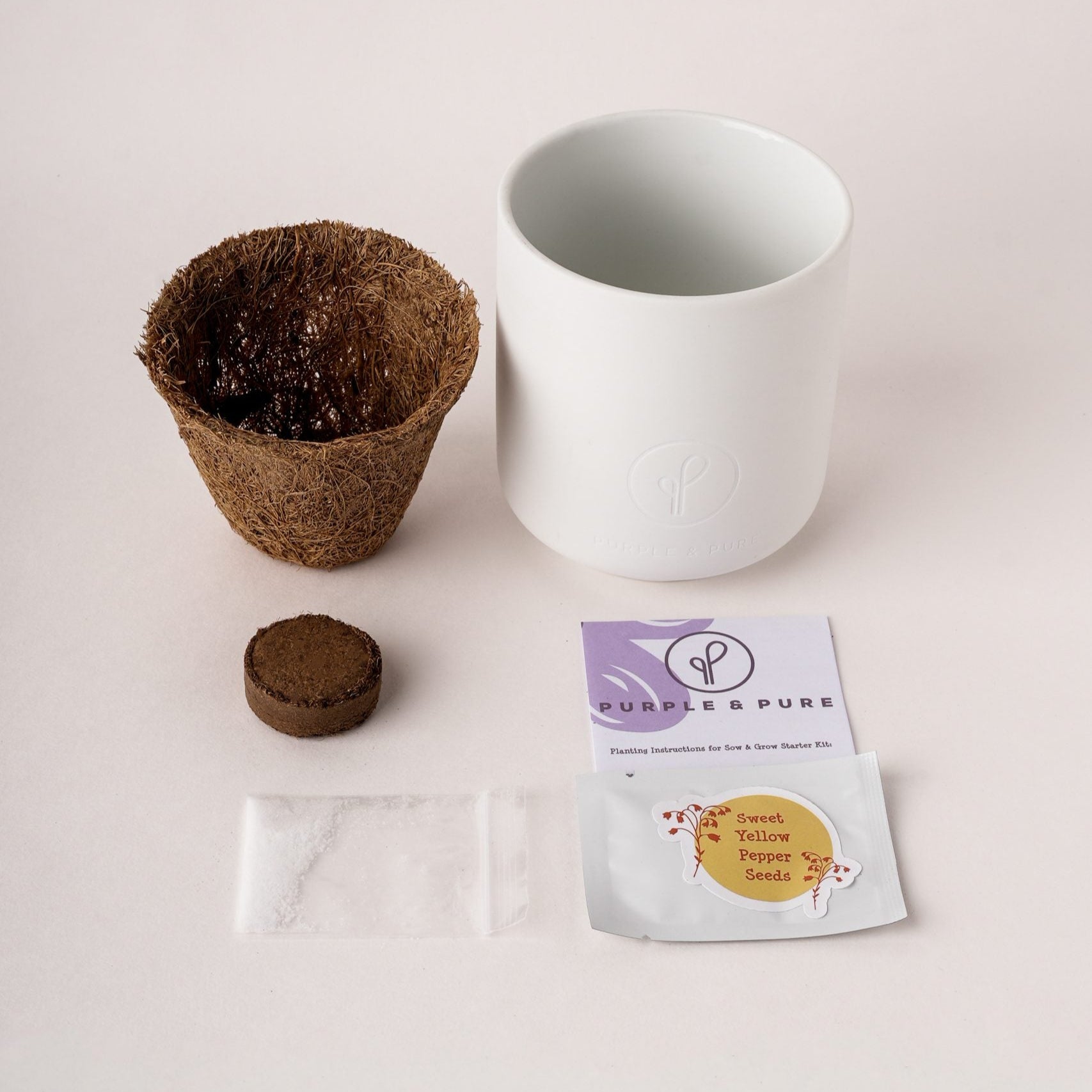 Sow and Grow kit - Yellow Capsicum with kit material