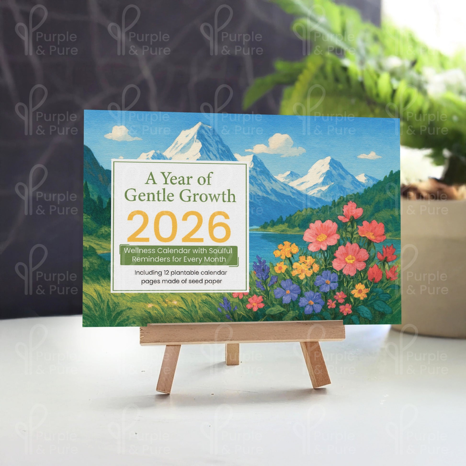 Eco friendly wellness calendar stand corporate gift