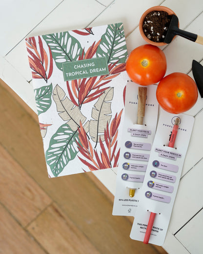 Plantable Notebook Set - Tropical Blur
