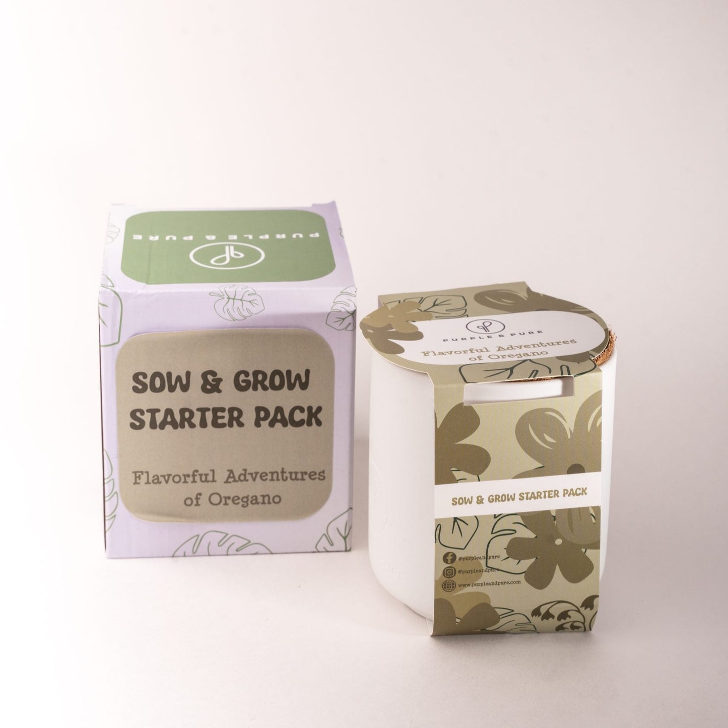 Grow kit with the packaging box