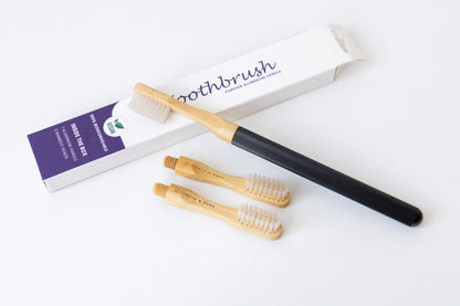 Replaceable Bamboo Toothbrush Aluminum Handle - Plant Based Bristles