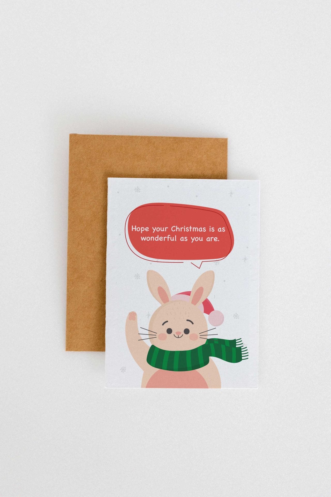 Plantable Greeting Card - Xmas Wish Jolly Bunny