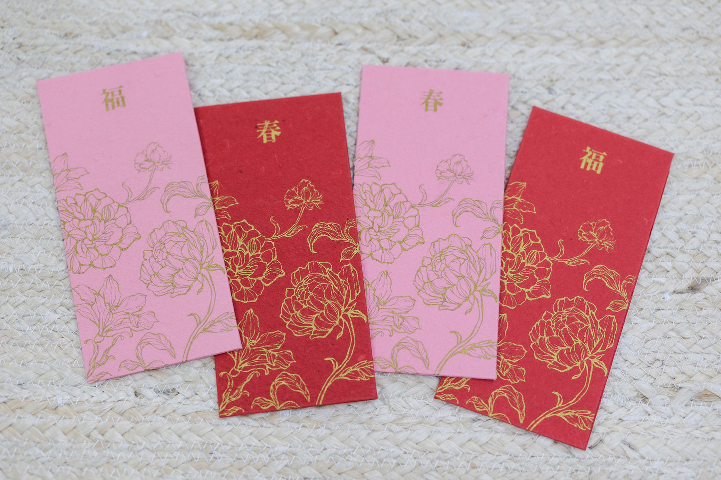 pink and red packets plantable ang bao, perfect plantable gift