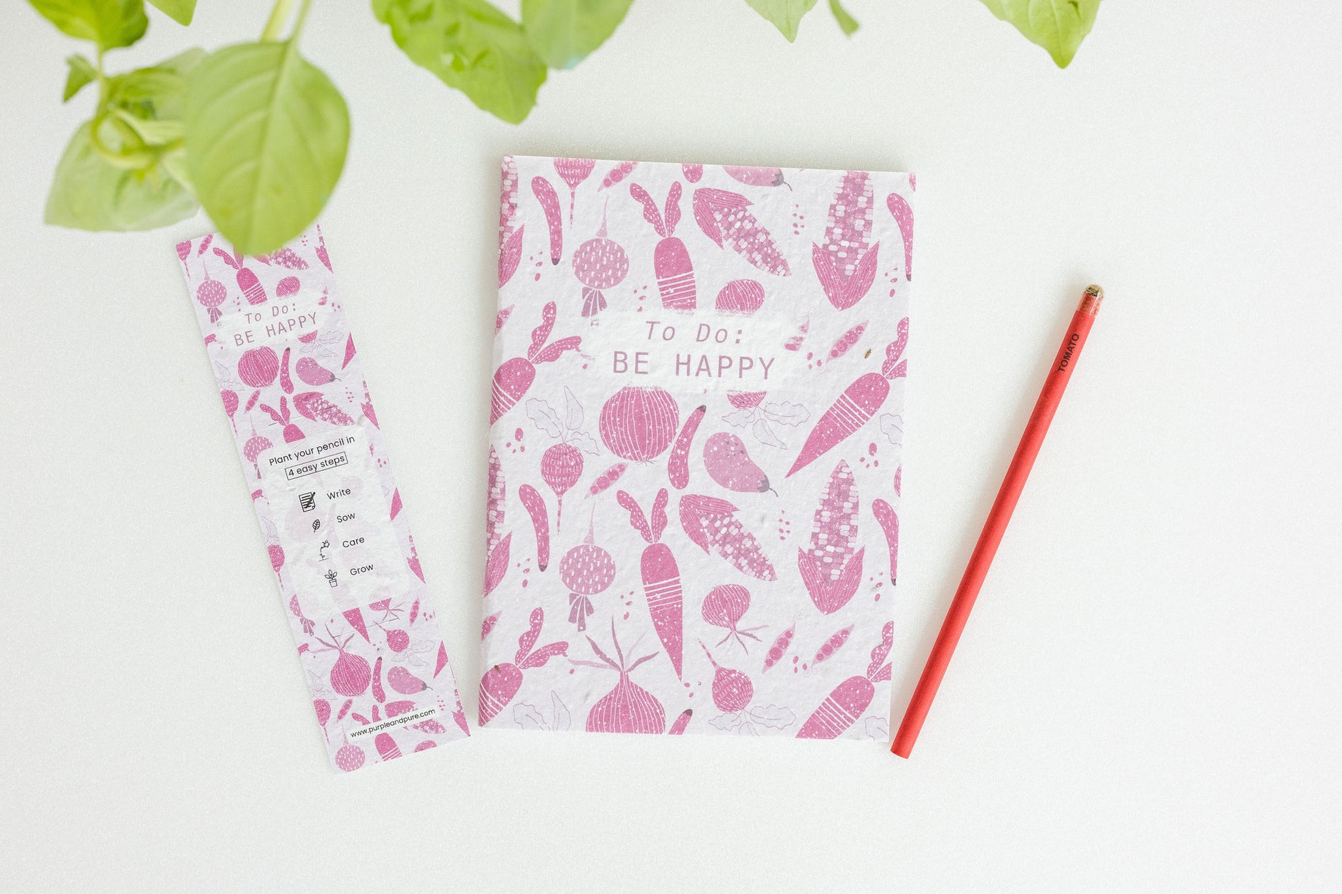 garden vegetables seed notebook and pencil set, plantable gifts