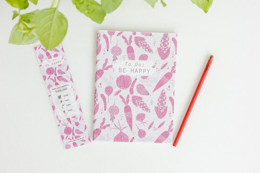 garden vegetables seed notebook and pencil set, plantable gifts