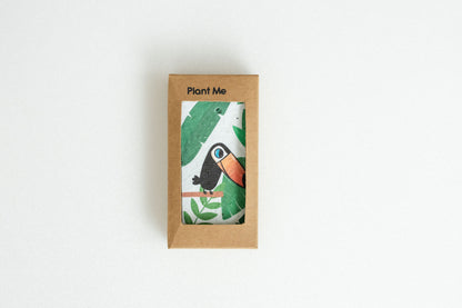 a box of 10 plantable toucan gift tags from purple & pure, plantable gifts ideas