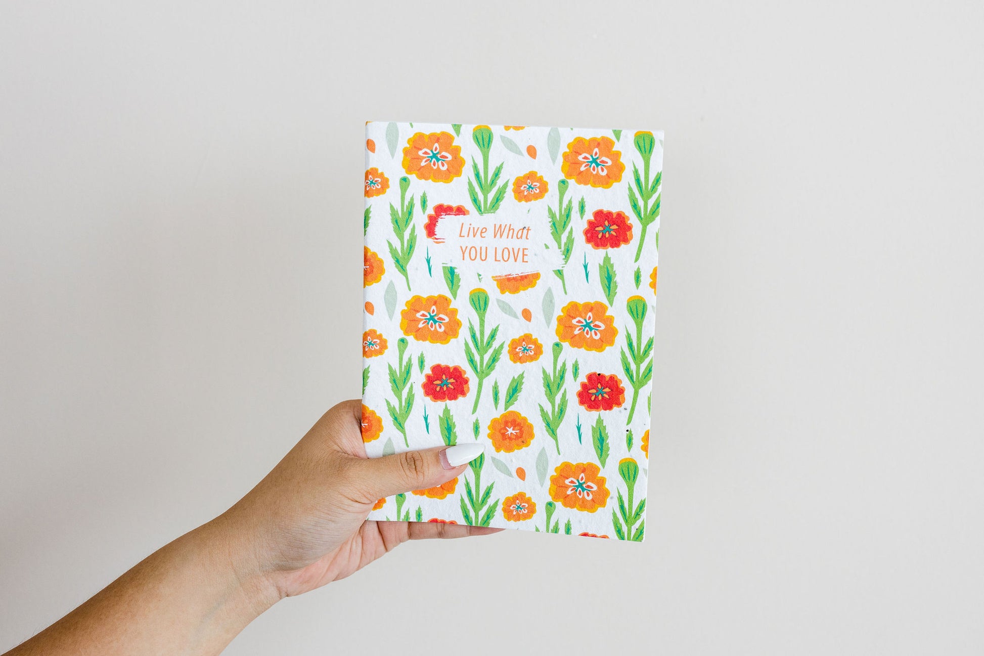 purple & pure's marigold plantable seed notebook, plantable gifts