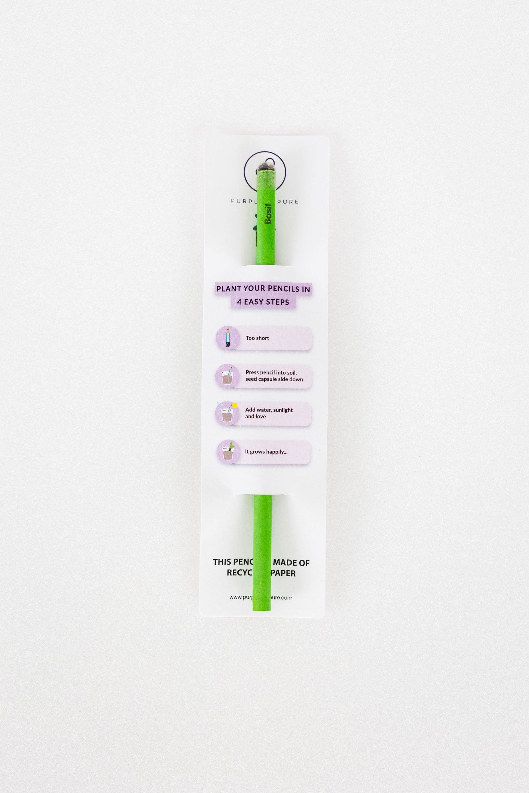 one of plantable ecogrow seed pencils basil in purple & pure, perfect pantable gifts ideas