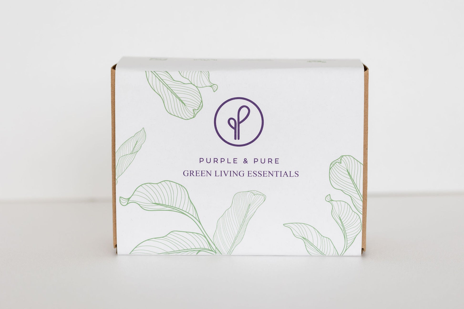 purple & pure box of green living essentials for plantable corporate gifts