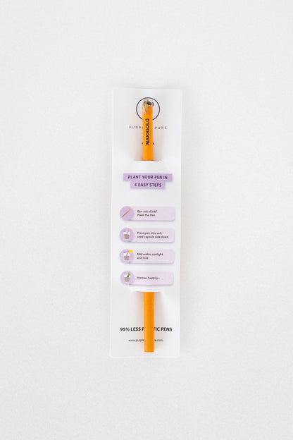 plantable corporate gifts, marigold ecogrow seed pencils of purple & pure