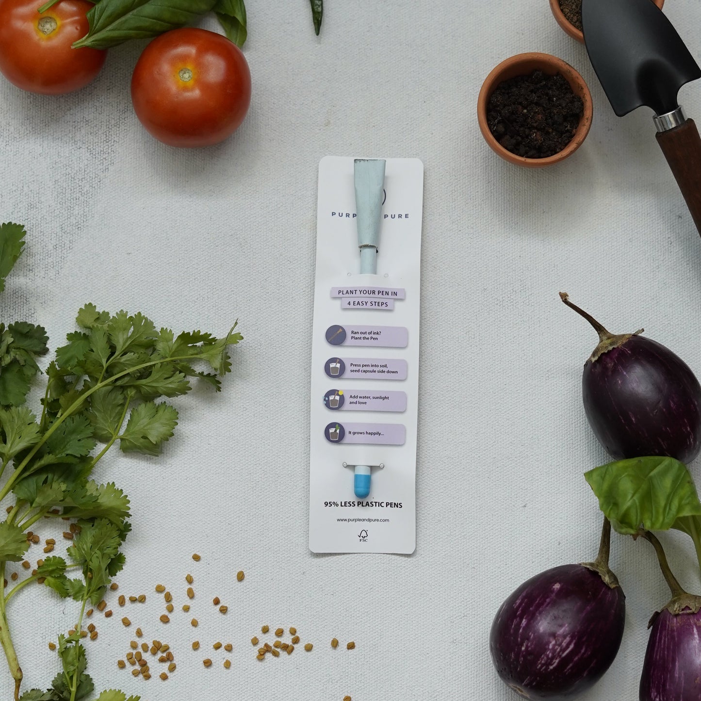 Plantable Seed Pens – Brinjal
