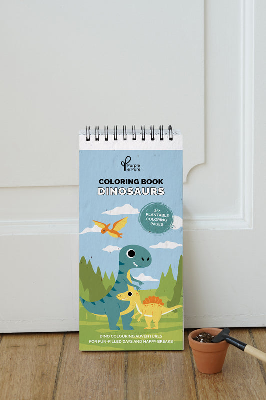 Dinosaurs Plantable Coloring Book