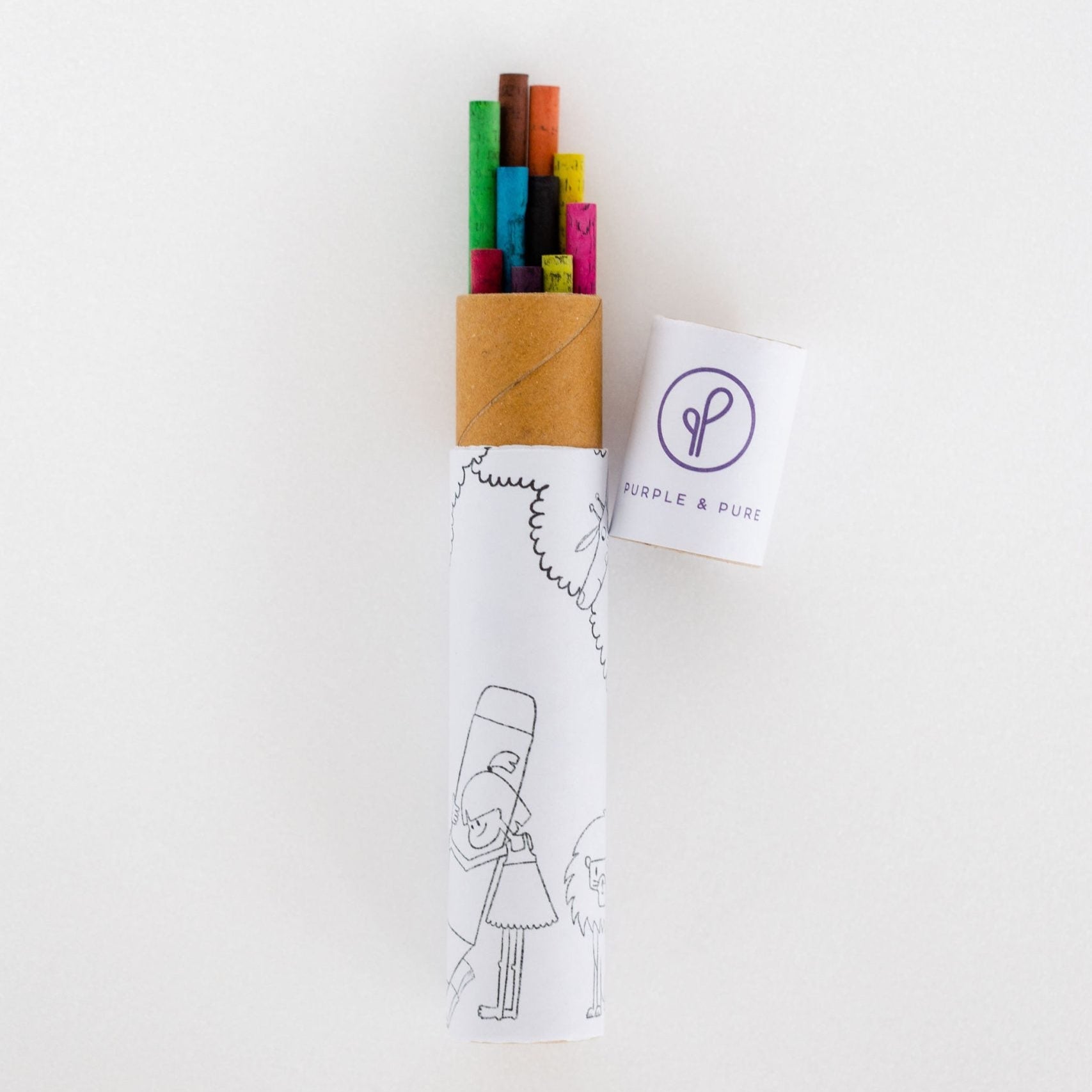 recycled paper coloured pencils of colour & plant eco-friendly colouring gift set plantable gifts